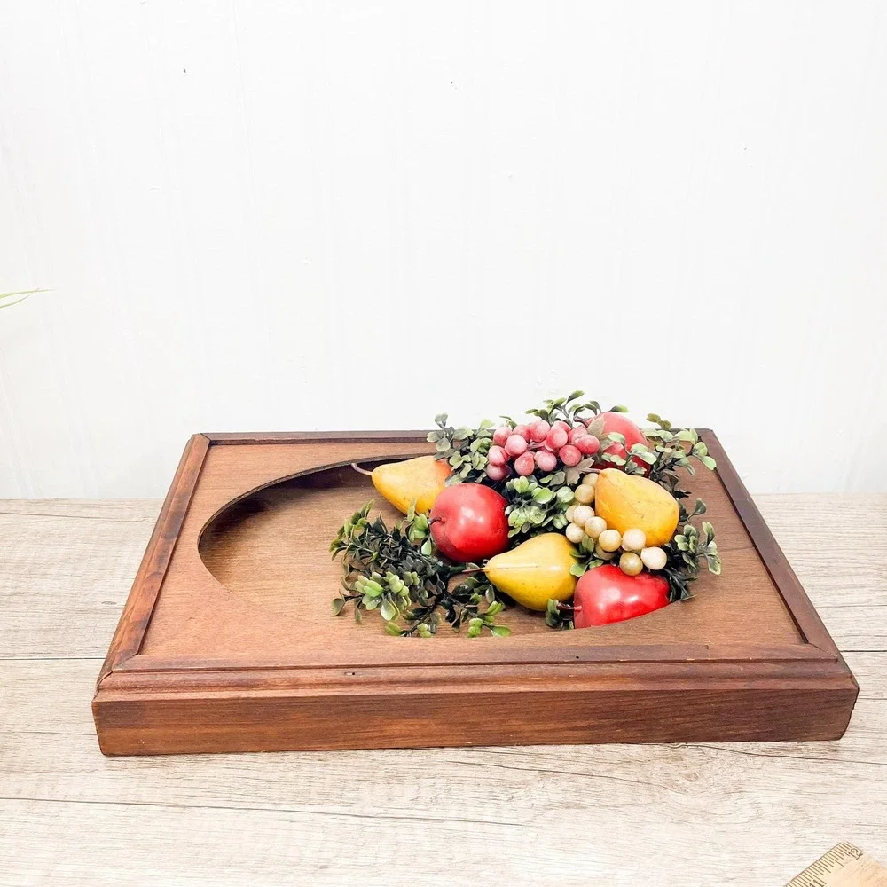 Vintage Wooden Oval Shadowbox - Curio Wall Hanging